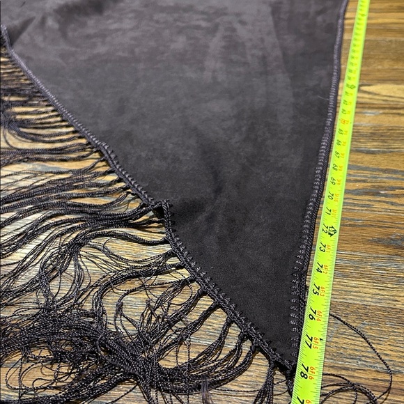 Preston & York Dark Brown Fringe Shawl - Picture 6 of 9